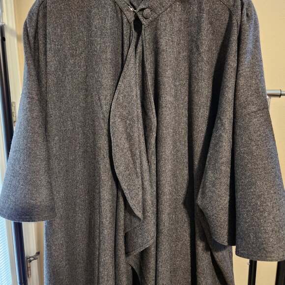 Dark Grey Wool Cape - Picture 3 of 6
